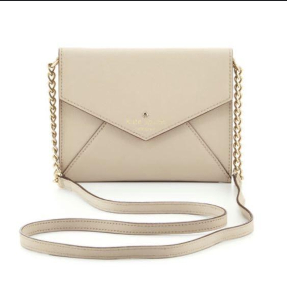 Kate Spade Cedar Street Monday Clocktower Chain Strap Leather Crossbody Bag.